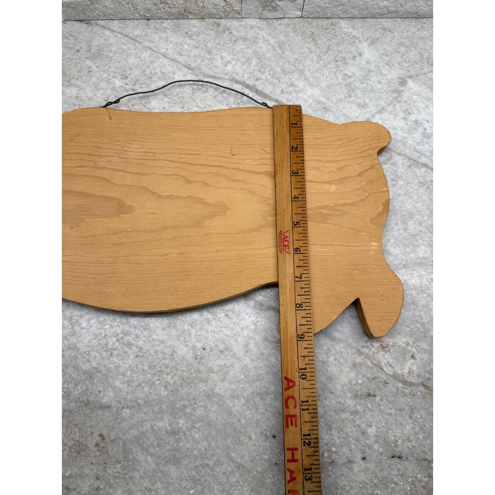 Wooden Cutting Board Pig Vintage Farmhouse Decor 18.5" - Picture 5 of 11